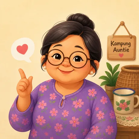 Auntie Calm, your kampung aunty companion